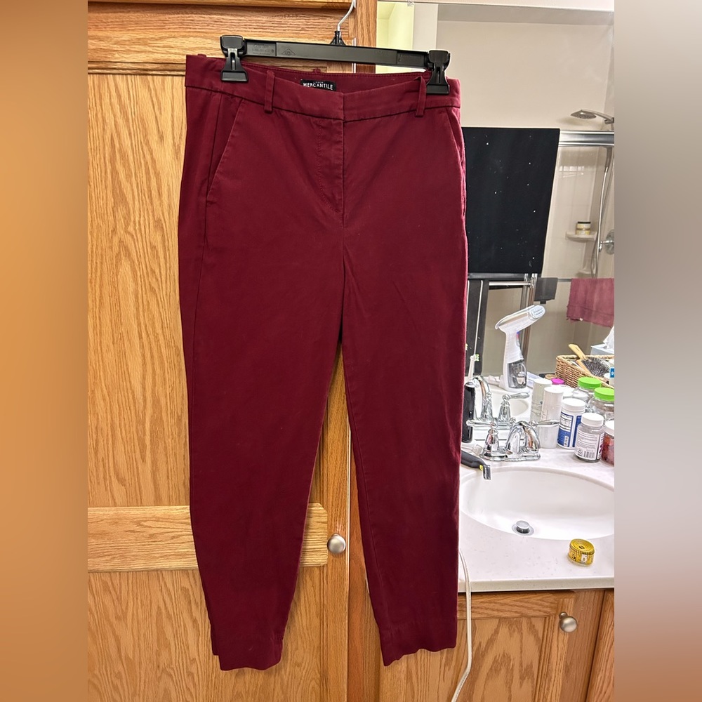 Maroon J. Crew pants